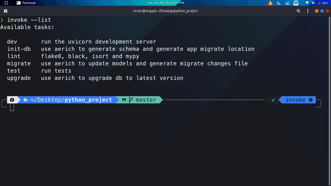 Task execution and automation using Invoke